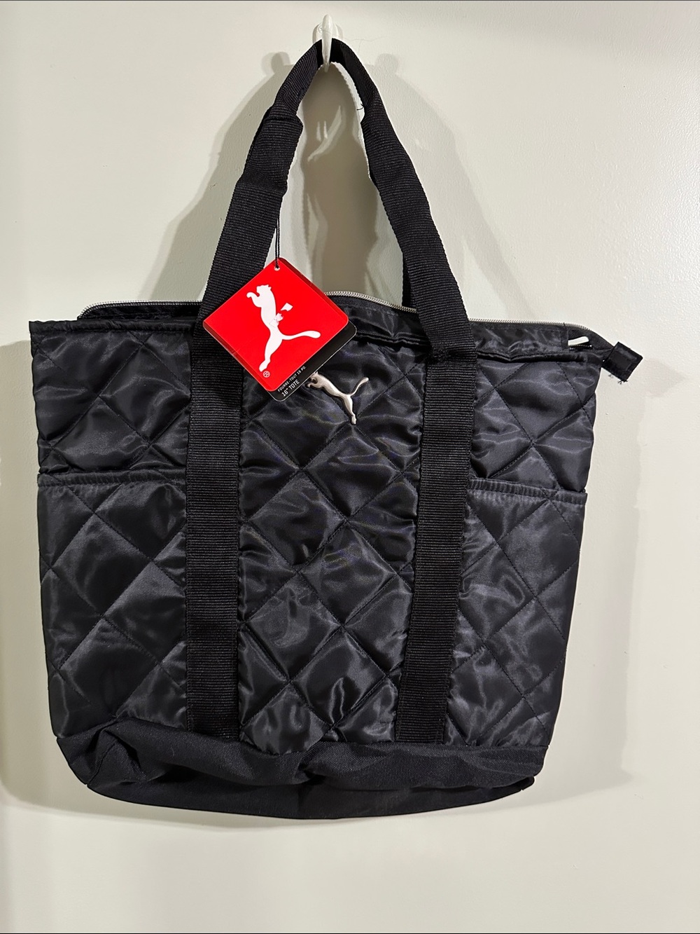 PUMA Black Quilted Tote